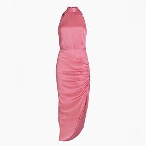Veronica Beard Gabriella Ruched Halter Midi-Dress, NWT